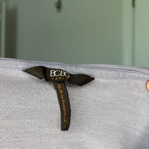 BCBG PARIS Hoodie Womens L Indigo Long Sleeve Stretch Casual Scoop Neck - Picture 6 of 6